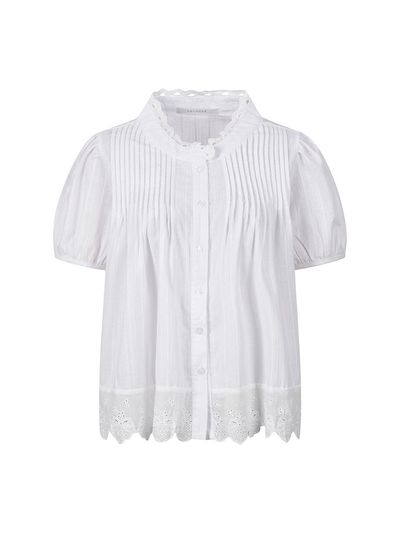 COIINCOS Lace Point Short Sleeve Blouse (DW5MB717)
