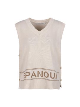 COIINCOS Lettering button knitwear Vest_DZ4AV045