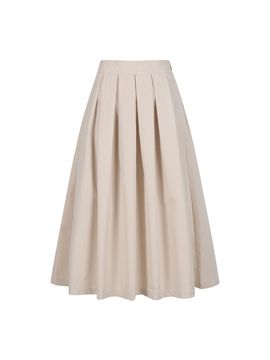 COIINCOS Pin-tuck Flare Long Skirt (DW5SS134)