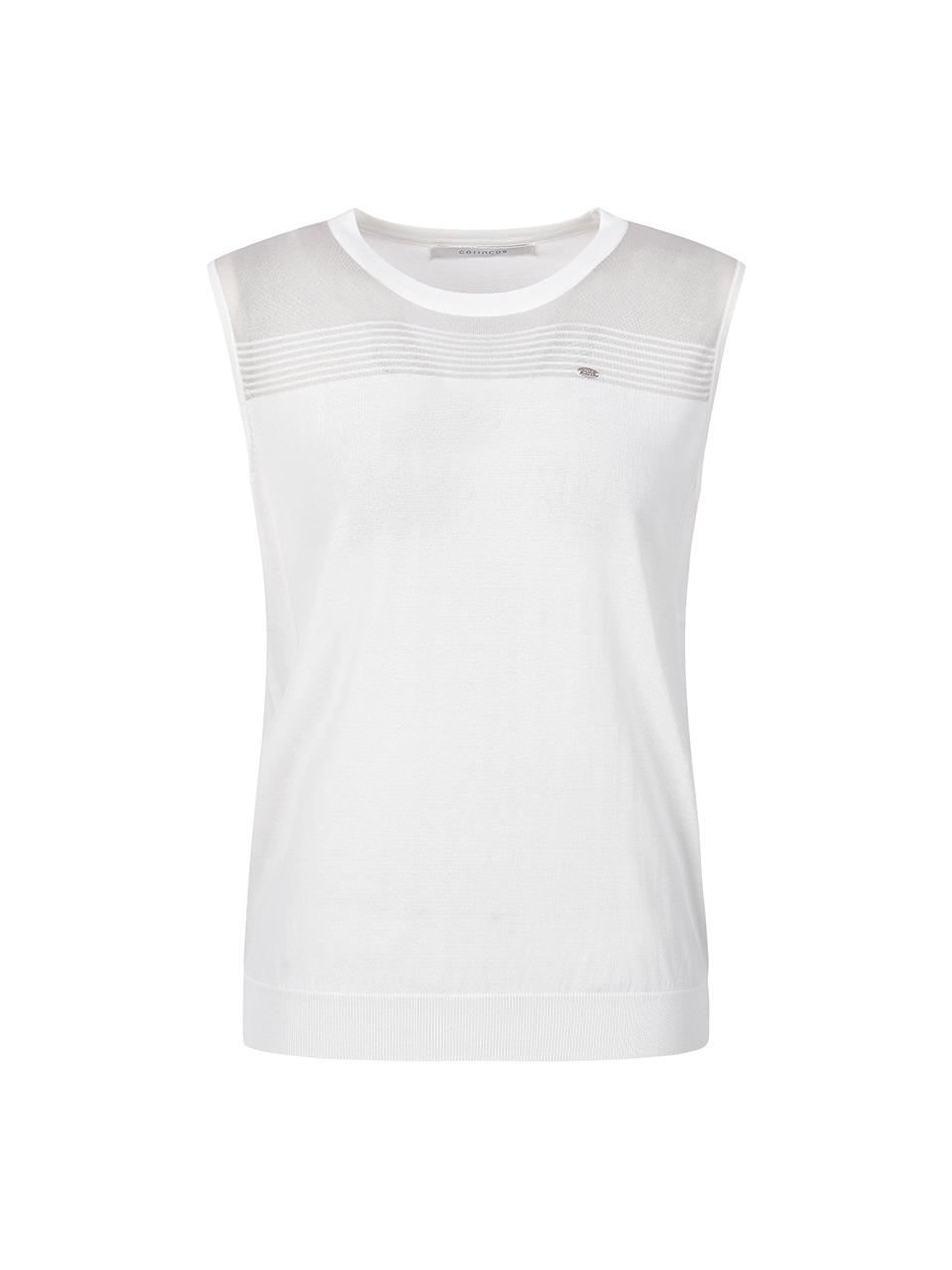 COIINCOS See-through Point Knit Sleeveless Sweater (DZ5MV054)