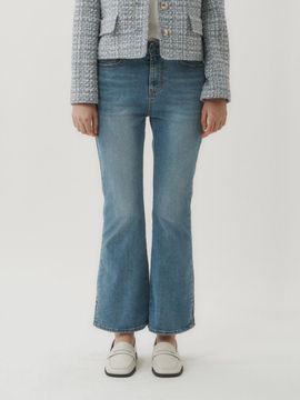 COIINCOS Side Slit Boot-Cut Denim Pants (DJ5ML171)