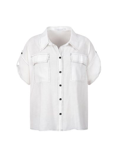 COIINCOS Stitch Short Sleeve Shirt Blouse (DW5MB723)