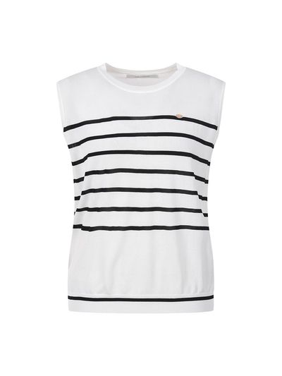 COIINCOS Stripe Knit Sleeveless Sweater (DZ5MV056)