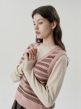 COIINCOS V-neck knitwear Vest_DK4WV504