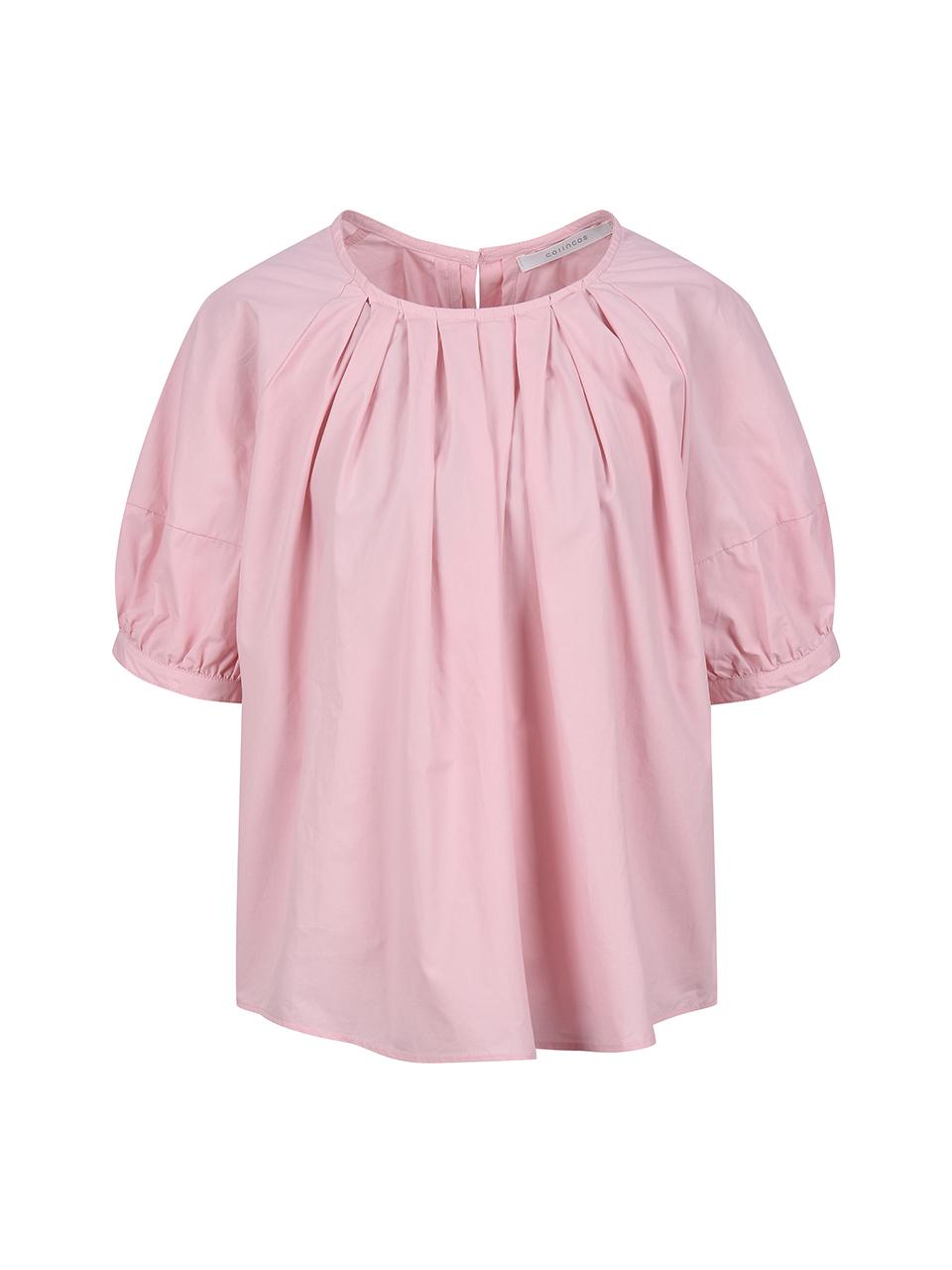 COIINCOS Volume Shirring Short Sleeve Blouse (DW5MB707)