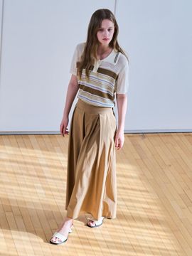 COIINCOS Wide Banding Pin-tuck Wide Pants (DZ5ML084)