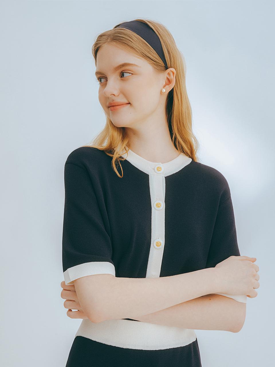 COIVANT Asti Half Cardigan (Navy)