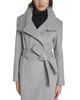 Cole Haan Cole Haan Asymmetric Belted Wool Blend Coat - 5