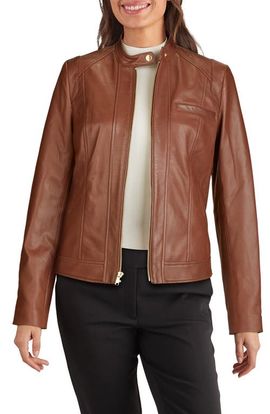 Cole Haan Cole Haan Lambskin Leather Jacket