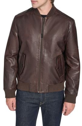 Cole Haan Cole Haan Leather Bomber Jacket