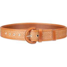 Cole Haan Cole Haan Leather Trim Raffia Belt