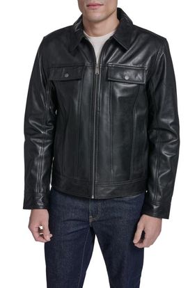 Cole Haan Cole Haan Leather Trucker Jacket