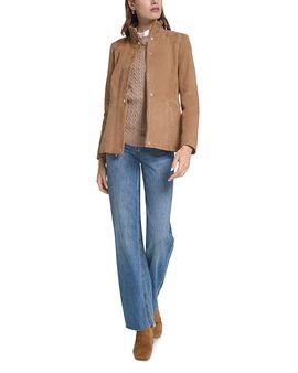 Cole Haan Cole Haan Stand Collar Suede Jacket