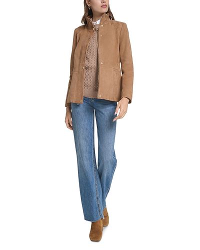 Cole Haan Cole Haan Stand Collar Suede Jacket