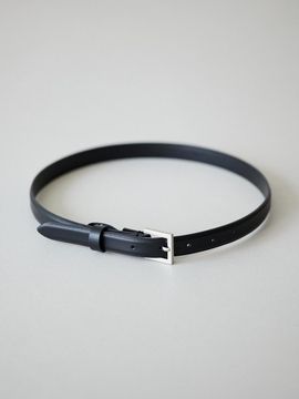 COLIZET Italian Leather Square Buckle Leather Belt (Black)