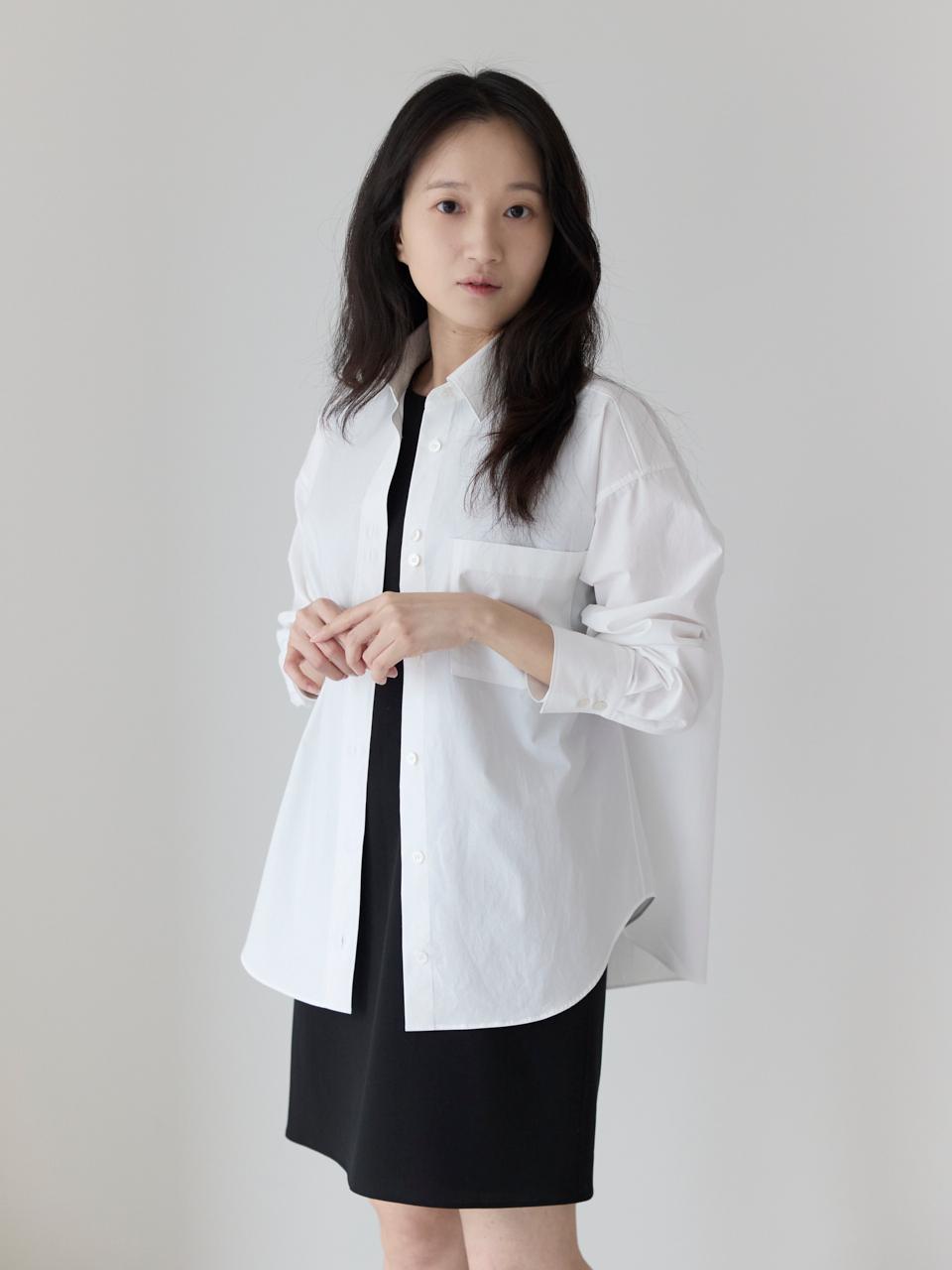 COLIZET Luna Double Button Shirt (White)