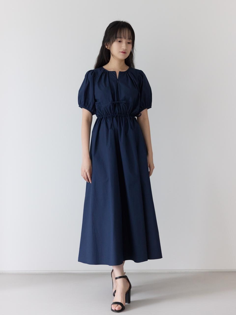 COLIZET Marina Shirring dress_Navy