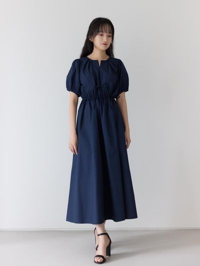 COLIZET Marina Shirring dress_Navy