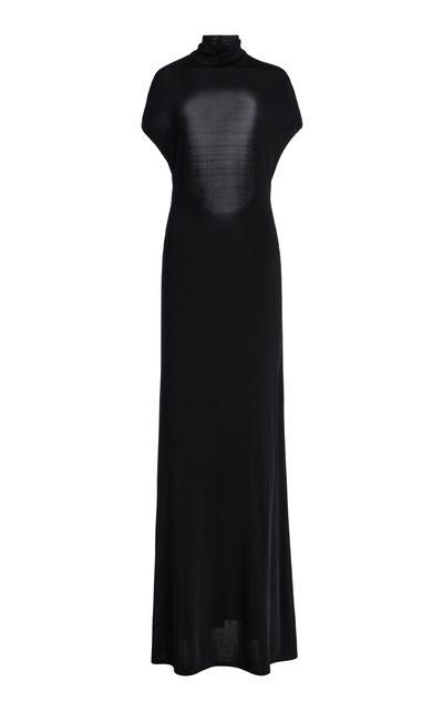 jersey wrap maxi dress Olie Super Jersey Maxi Faux Wrap Dress – Anatomie