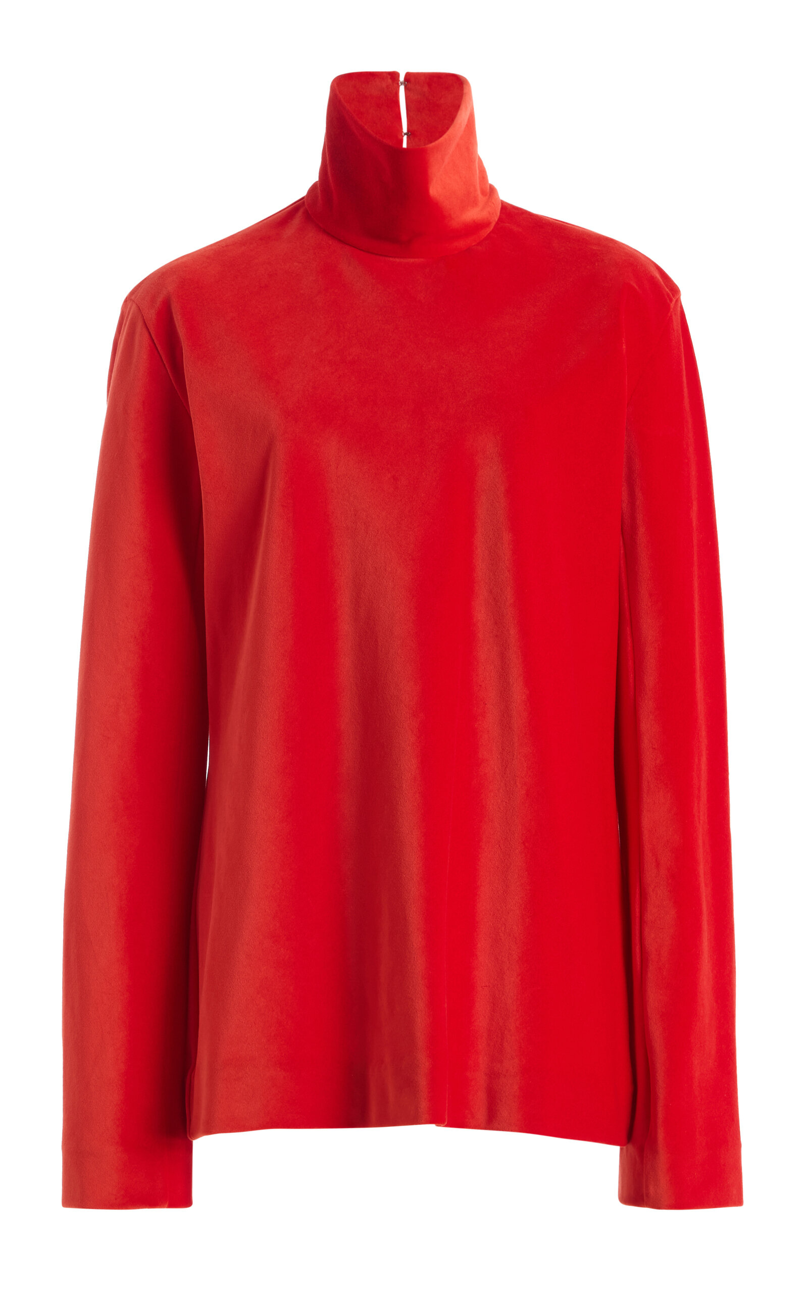COLLEEN ALLEN COLLEEN ALLEN Cotton Velvet Turtleneck Top