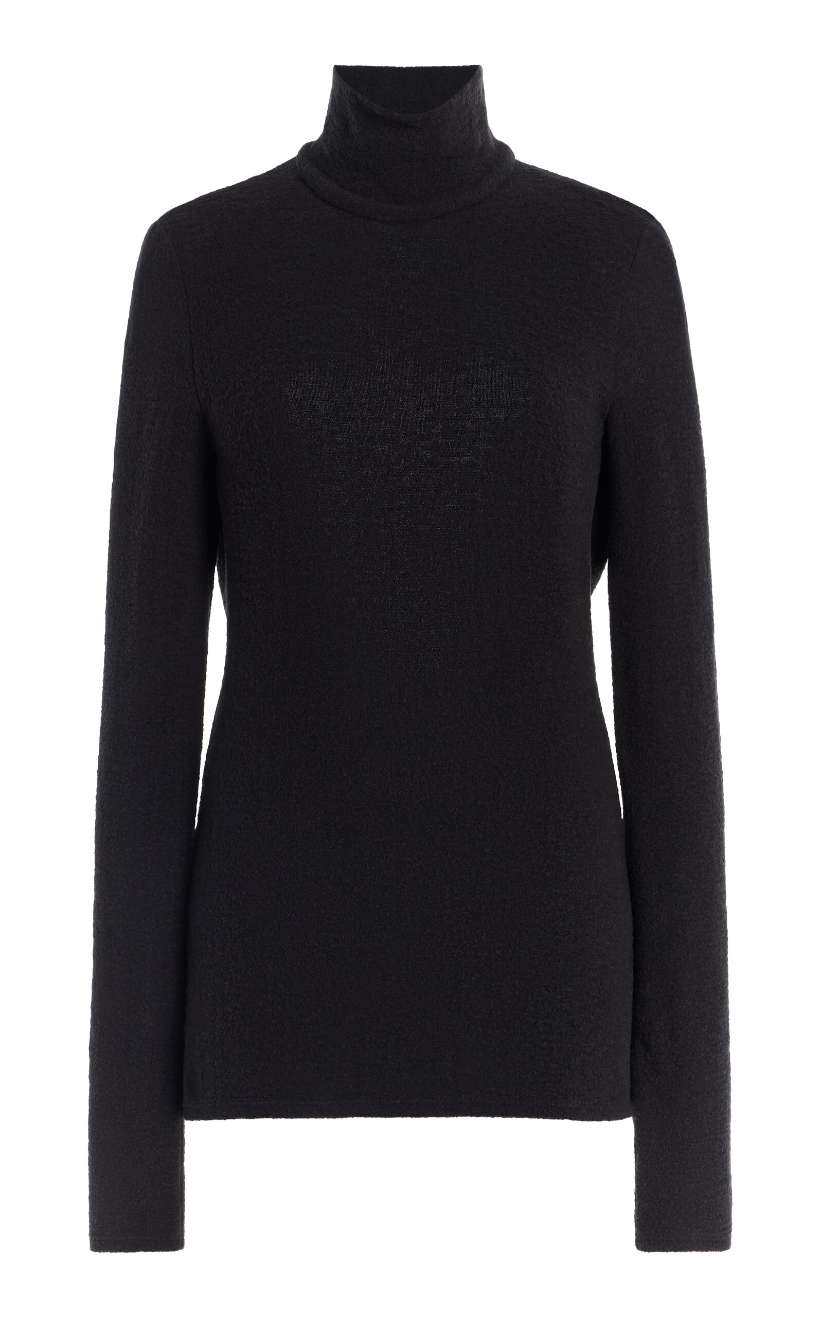 COLLEEN ALLEN COLLEEN ALLEN Cutout Knit Turtleneck Top Black M