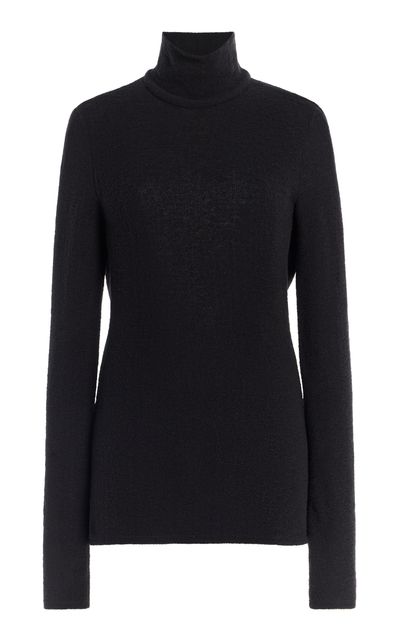 COLLEEN ALLEN COLLEEN ALLEN Cutout Knit Turtleneck Top Black M