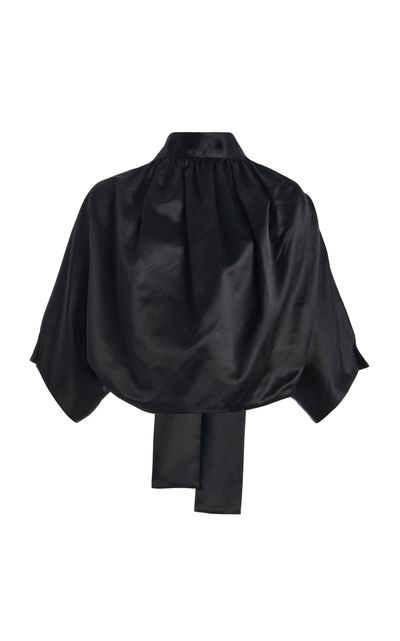 Colleen Allen Gathered Scarf Silk Voile Top