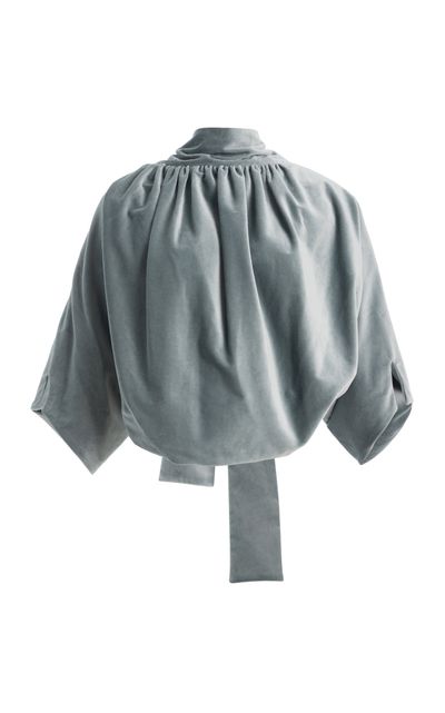 COLLEEN ALLEN COLLEEN ALLEN Gathered Shrug Cotton Velvet Jacket