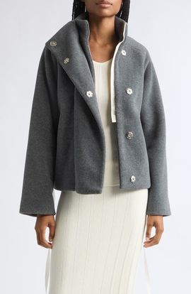 Colleen Allen Colleen Allen High Collar Raglan Fleece Jacket