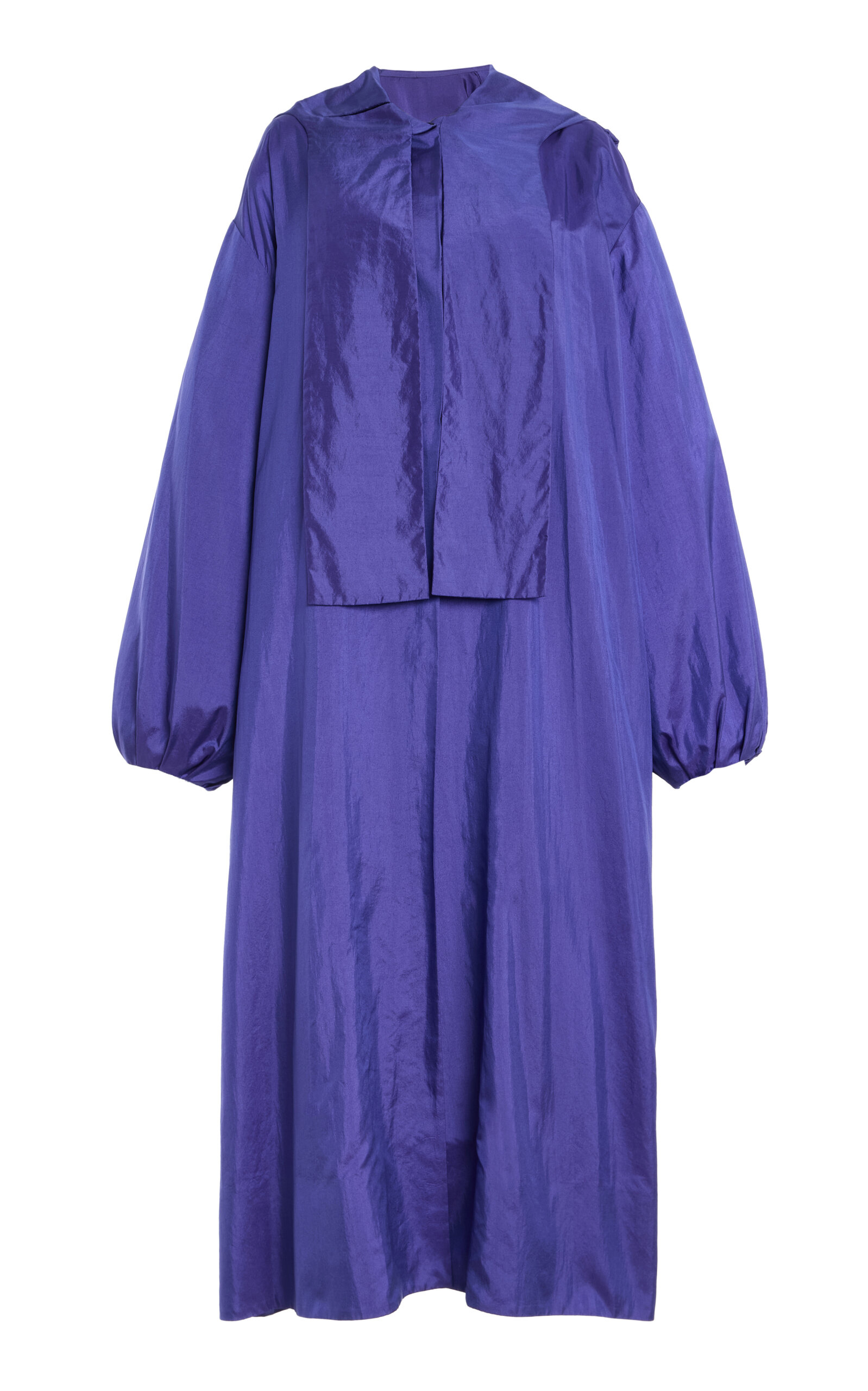 COLLEEN ALLEN COLLEEN ALLEN Hooded Scarf Silk Taffeta Coat