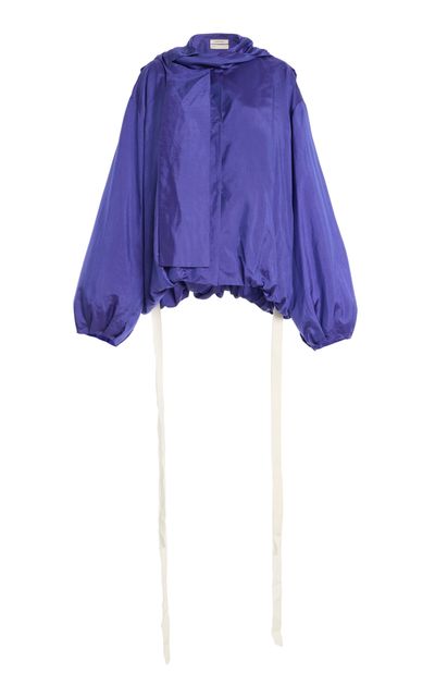 COLLEEN ALLEN COLLEEN ALLEN Hooded Scarf Silk Taffeta Jacket