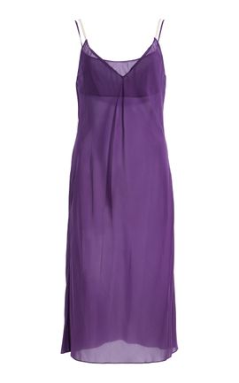 COLLEEN ALLEN COLLEEN ALLEN Layered Bias Stretch Silk Chiffon Slip Dress