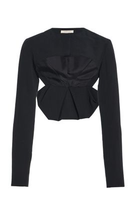 COLLEEN ALLEN COLLEEN ALLEN Regency Bustle Clinch Waist Wool Suiting Jacket