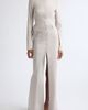 Colleen Allen Colleen Allen Tailored Bustle Striped Cotton & Silk Maxi Dress - 1