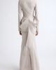 Colleen Allen Colleen Allen Tailored Bustle Striped Cotton & Silk Maxi Dress - 2