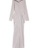 Colleen Allen Colleen Allen Tailored Bustle Striped Cotton & Silk Maxi Dress - 5
