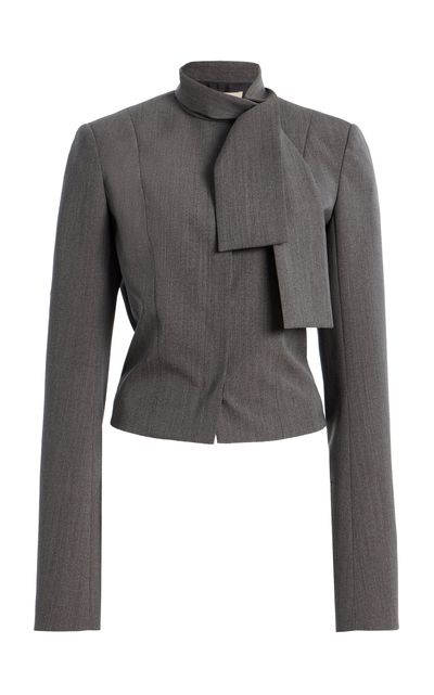 COLLEEN ALLEN COLLEEN ALLEN Tailored Wool Scarf Jacket
