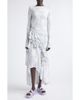 Collina Strada Collina Strada Athena Long Sleeve Ruffle Asymmetric Crepe Dress - 1
