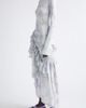 Collina Strada Collina Strada Athena Long Sleeve Ruffle Asymmetric Crepe Dress - 4