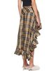 Collina Strada Collina Strada Beige & Black Florist Midi Skirt - 3