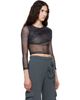 Collina Strada Collina Strada Black Wrapped Cardio Crew T-shirt - 2