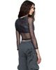 Collina Strada Collina Strada Black Wrapped Cardio Crew T-shirt - 3