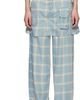 Collina Strada Collina Strada Blue Flannel Cargo Skirtpant - 1