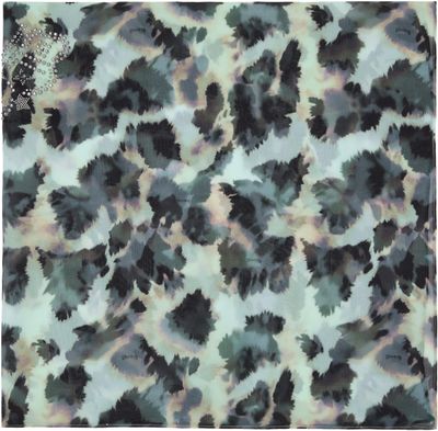 Collina Strada Collina Strada Blue Snow Leopard Scarf