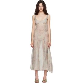Collina Strada Collina Strada Gray Pamela Slip Midi Dress