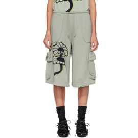 Collina Strada Collina Strada Green Cargo Sweat Shorts