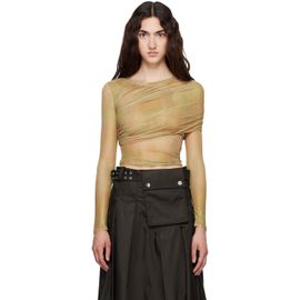 Collina Strada Collina Strada Khaki Wrapped Cardio Crew T-shirt