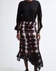Collina Strada Collina Strada Lily Painted Plaid Asymmetric Satin Midi Skirt - 2