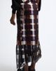 Collina Strada Collina Strada Lily Painted Plaid Asymmetric Satin Midi Skirt - 3