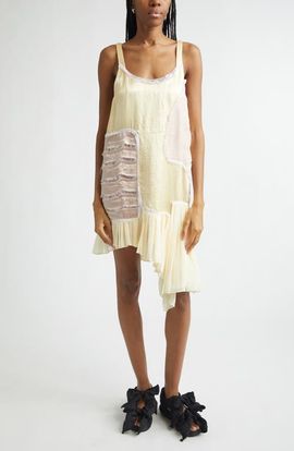 Collina Strada Collina Strada Lily Patchwork Asymmetric Shift Dress